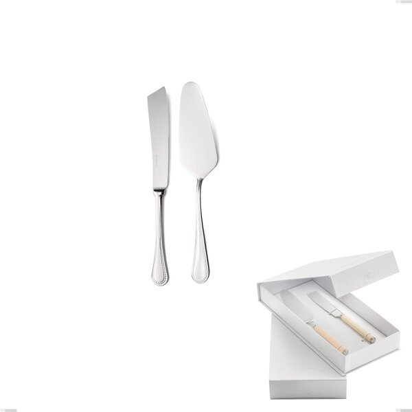 Confezione a libro 2 pezzi,paletta pi� coltello dolce da servizio privilege, Acciaio inox Aisi 304 Posate Lucide, spessore 2.5 mm