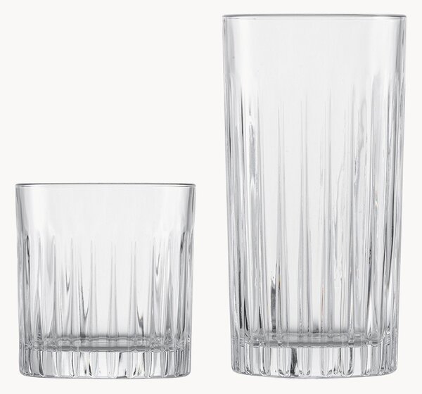 Set di 8 bicchieri da whisky e long drink in cristallo Stage