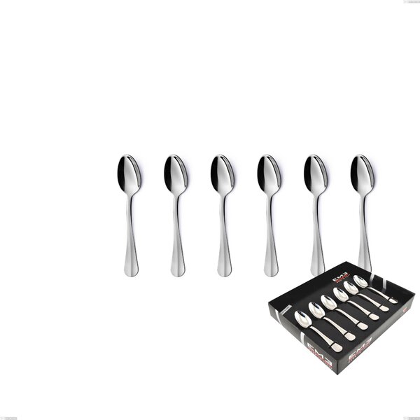 Confezione vetrina 6 pezzi moka Royal, acciaio 18-10 lucido, spessore 2.5 mm