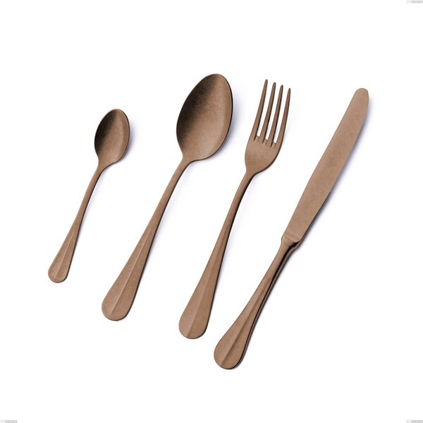 Cucchiaino frutta Royal Retr� PVD Chocolate, Acciaio 18/10 antico, spessore 2.5 mm, lunghezza 182 mm, pvd chocolate