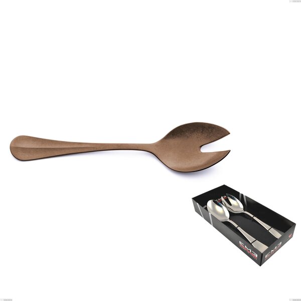 Confezione vetrina 2 pezzi insalata Royal Retr� PVD Chocolate, Acciaio 18/10 antico, spessore 2.5 mm, pvd chocolate