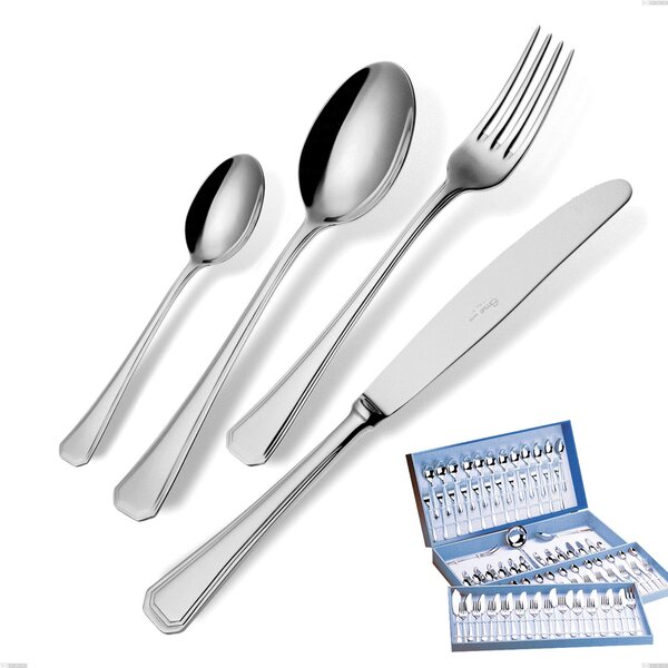 Servizio di posate 113 pezzi in astuccio regalo Savoia, Acciaio inox 18.10 (AISI304), spessore 2.5 mm
