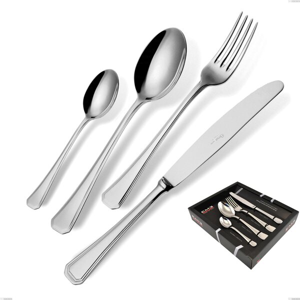 Servizio Posate 24 Pezzi 6 post1 tavola SAVOIA in acciaio lucido 18/10 (AISI304) spessore 2,5 mm