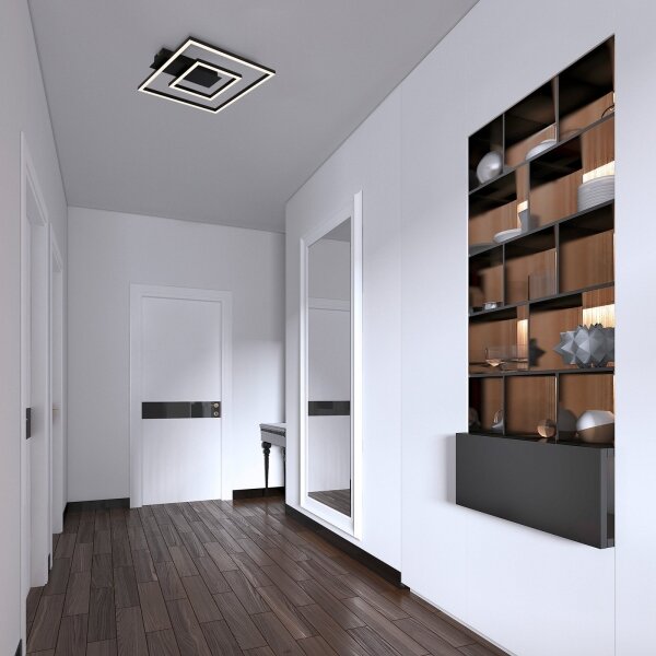 Briloner - Plafoniera LED FRAME LED/22W/230V 3000K 30x32 cm nera