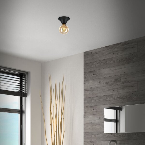 Briloner - Plafoniera da bagno 1xE27/10W/230V IP44 nero