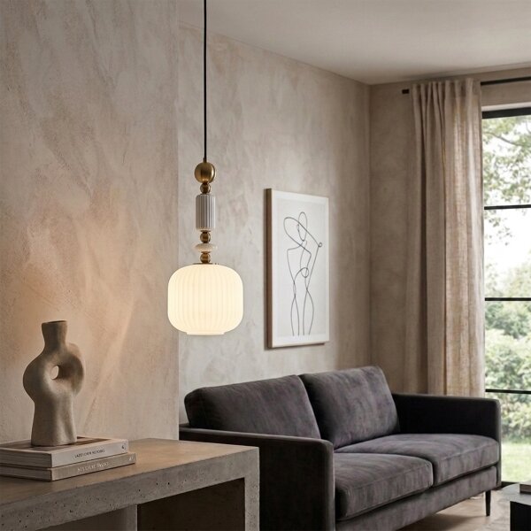 Lampadario a sospensione su cavo ROYAL 1xE27/15W/230V oro/bianco