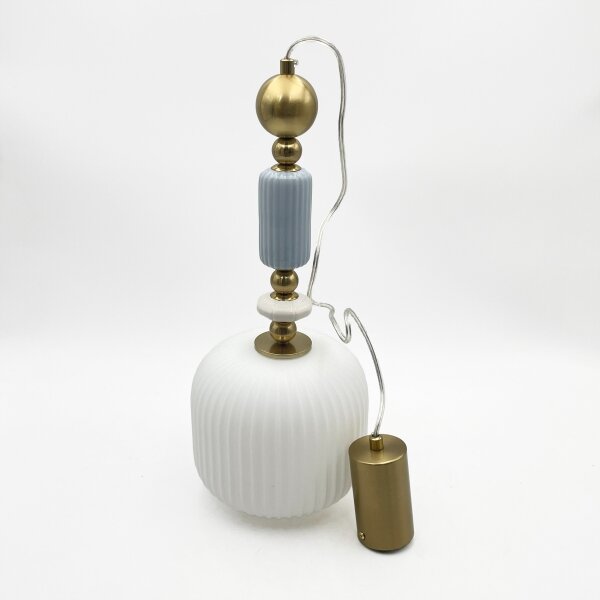 Lampadario a sospensione su cavo ROYAL 1xE27/15W/230V oro/bianco
