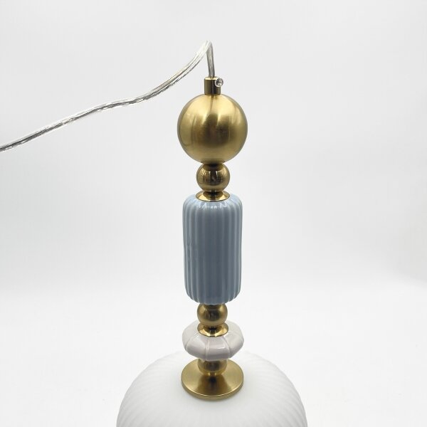 Lampadario a sospensione su cavo ROYAL 1xE27/15W/230V oro/bianco
