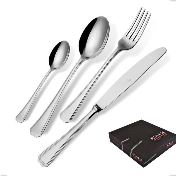 Set di posate 75 pezzi Savoia in confezione regalo, Acciaio inox 18.10 (AISI304), spessore 2.5 mm