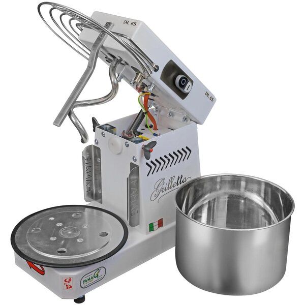 Famag Grilletta IM 6S-230 1 Velocit� - Dimensioni 27,5x50x h 39 cm Capacit� impasto 6 kg Impastatrice a spirale con testa SOLLEVABILE Cestello removibile inserimento facile impasto