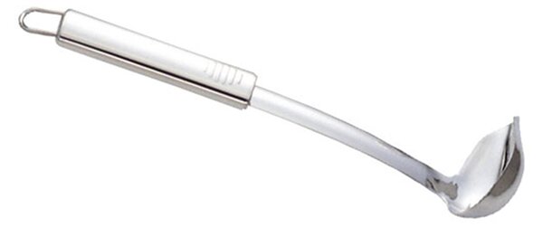 Mestolo per salsa con Becco in acciaio 18/10 lunghezza 30 cm con Anello collezione Club Mestoli