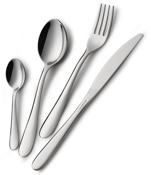 Servizio di posate 51 pezzi in astuccio di legno coltello economico Segno, Acciaio inox 18/10 (AISI304), spessore 1.8 mm