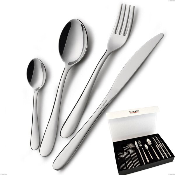 Set di posate 24 pezzi Segno in confezione panoramica a libro coltello economico, Acciaio inox 18/10 (AISI304), spessore 1.8 mm