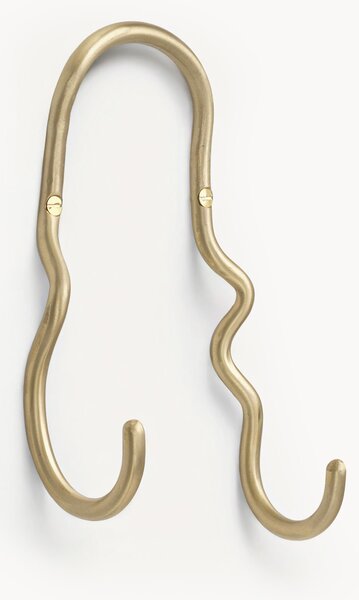 Gancio da parete fatto a mano in ottone Curvature