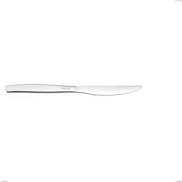 Coltello da tavola SHARK adatto come coltello bistecca in acciaio 18.C AISI430, lunghezza 234 mm manico in acciaio lucido lavabili in lavastoviglie