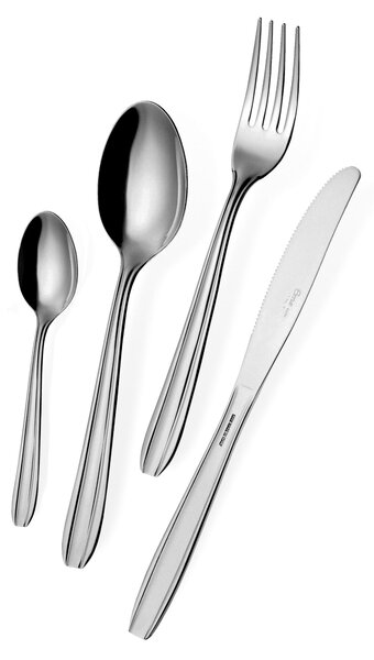 Servizio Posate SONIA 24 pezzi EME in acciaio inox 18/0 Cromo lavabili in lavastoviglie Nichel Freel