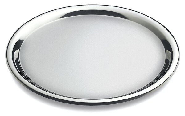 Vassoio Rotondo Piano Convivio � 35 cm con bordo inox lucido ed interno in acciaio sabbiato