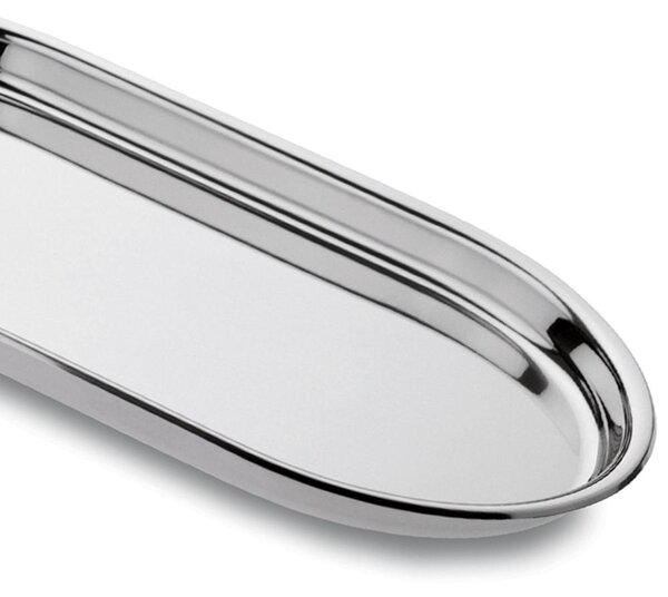 Vassoio Ovale Fondo Convivio � 36 cm con bordo in acciaio inox Lucido