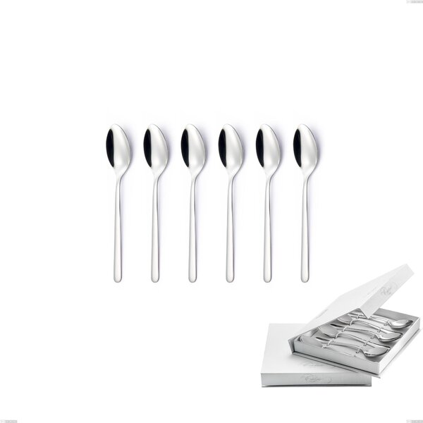 Confezione a libro 6 pezzi cucchiaini caff� Venice, Acciaio inox 18/10 (AISI304), spessore 4.00 mm