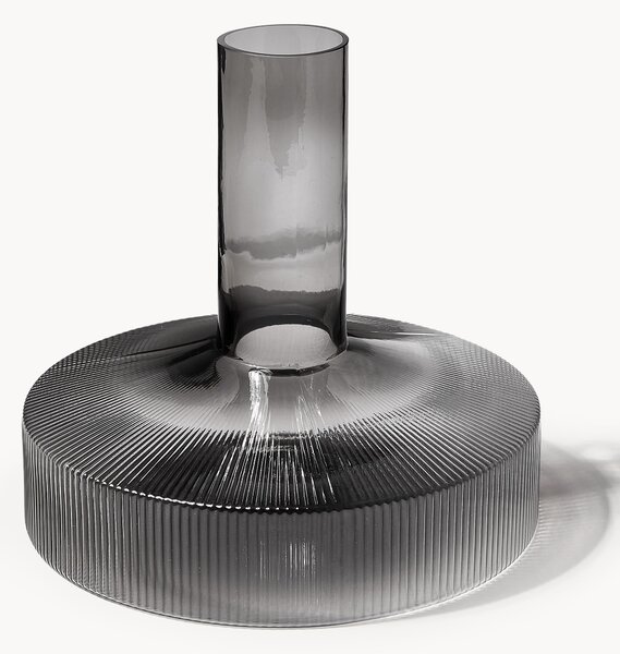 Decanter in vetro soffiato millerighe Ripple, 1,1 L
