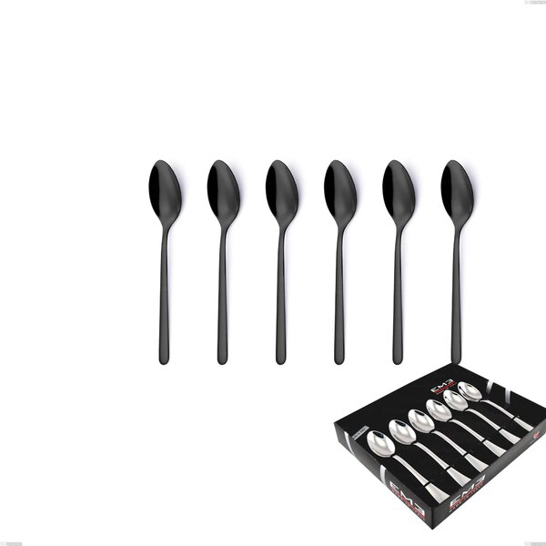 Confezione vetrina 6 pezzi caff� Venice Gun Metal, Acciaio Inox 18-10 trattamento pvd canna di fucile, spessore 4 mm
