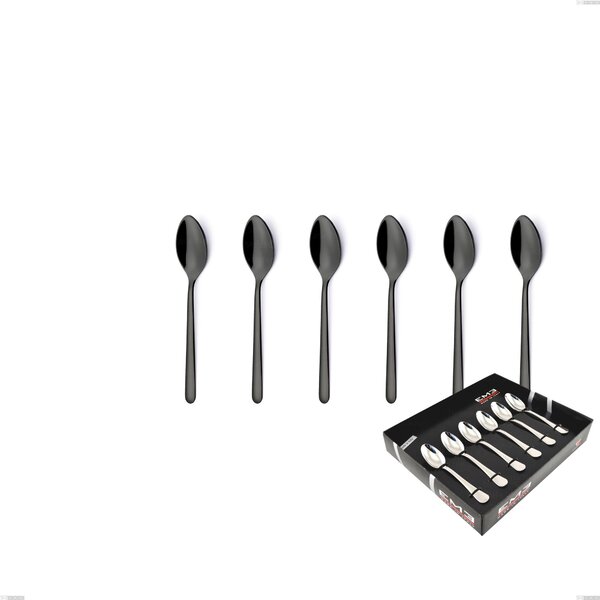 Confezione vetrina 6 pezzi moka Venice Gun Metal, Acciaio Inox 18-10 trattamento pvd canna di fucile, spessore 4 mm