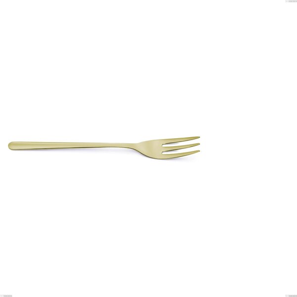 Forchetta dolce Venice Tin Gold, Acciaio Inox 18-10 trattamento pvd oro, spessore 4 mm, lunghezza 171 mm