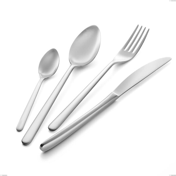 Cucchiaio da servizio venice sabbiato, Acciaio inox Aisi 304 Posate sabbiate, spessore 4 mm, lunghezza 260 mm