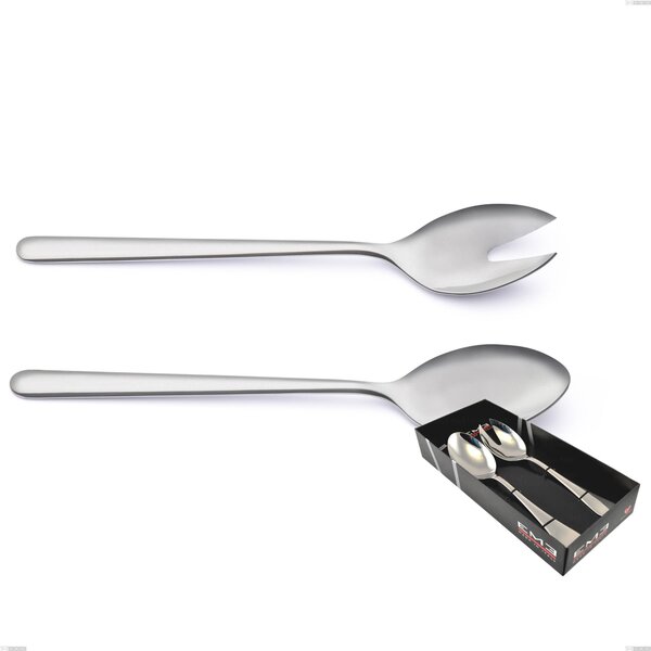 Confezione vetrina 2 pezzi insalata venice sabbiato, Acciaio inox Aisi 304 Posate sabbiate, spessore 4 mm