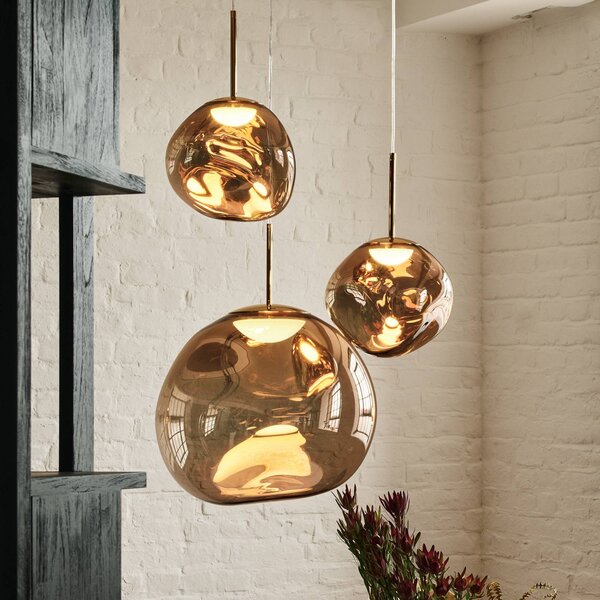 Tom Dixon Lampada a sospensione Melt, dimmerabile, Bronzo / Ottone antico, Soggiorno / Sala da pranzo, Plastica, Design, Lampada a sospensione