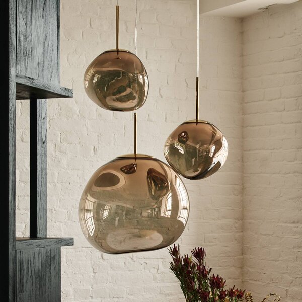 Tom Dixon Lampada a sospensione Melt, dimmerabile, Bronzo / Ottone antico, Soggiorno / Sala da pranzo, Plastica, Design, Lampada a sospensione