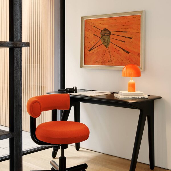 Tom Dixon Lampada da tavolo ricaricabile BELL PORTABLE, rossa, 28 cm IP44 dimmerabile, Rosso, Soggiorno / Sala da pranzo, Plastica, Design