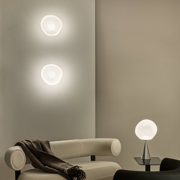 Tom Dixon Applique da parete di design Melt, dimmerabile, Cromo / Argento, Soggiorno / Sala da pranzo, Plastica, Design, Applique
