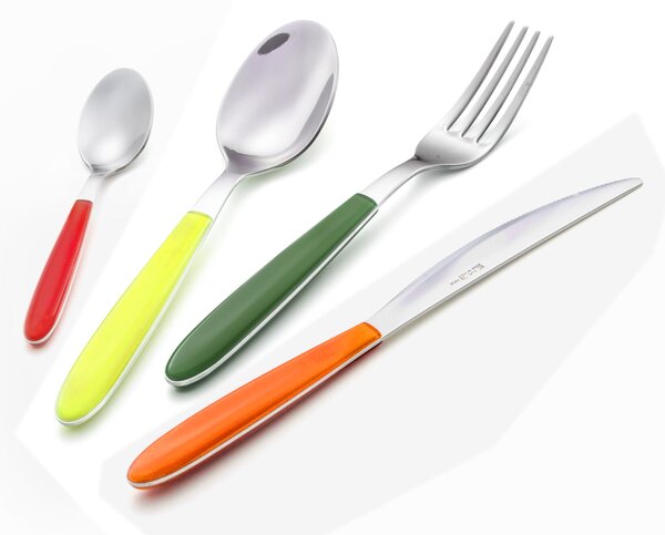 Servizio Posate Colorate 24 pezzi VERO 6 Coltello 6 Forchetta 6 Cucchiaio 6 Cucchiaino caff� (Colore Misto 24 pezzi)
