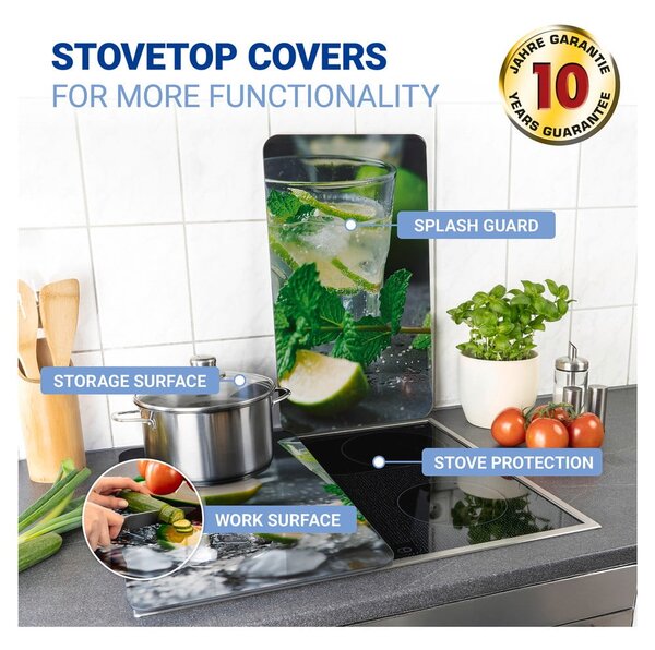 Set di 2 cappe da cucina in vetro con, 52 x 30 cm Mojito - Wenko