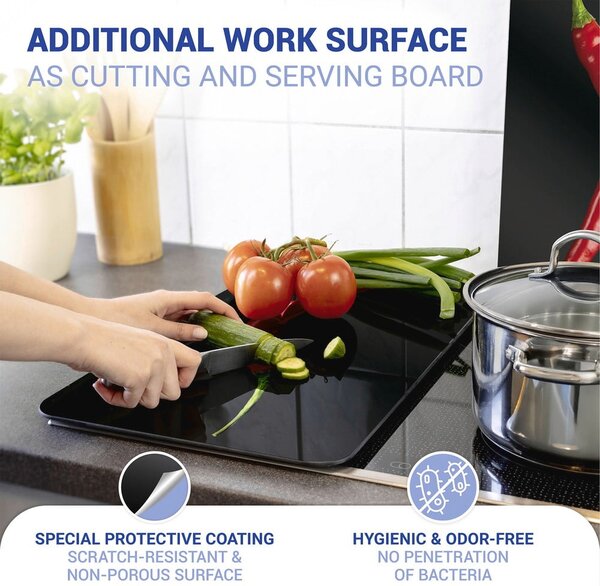 Set di 2 copri stufe in vetro, 52 x 30 cm Peperoni - Wenko