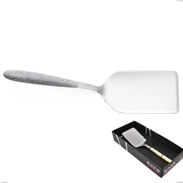 Confezione vetrina 1 pezzo pala lasagne vero betulla, acciaio 18.0, manicatura pbt sublimato acciaio lucido