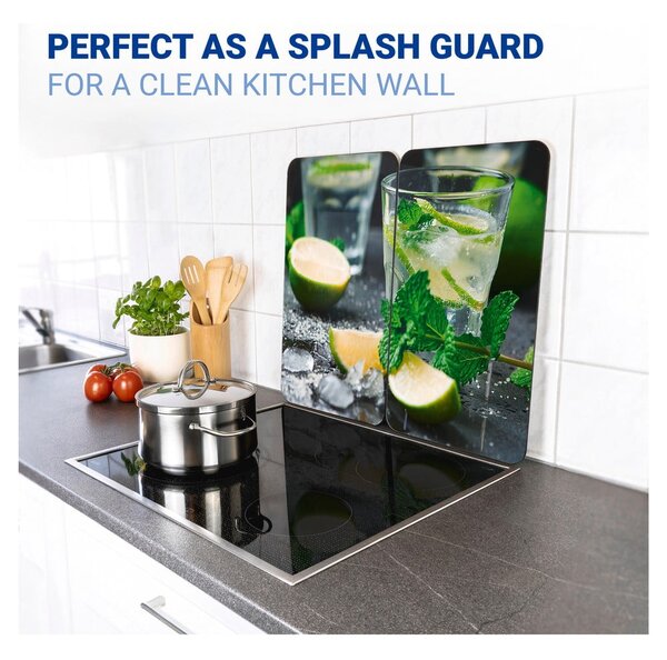 Set di 2 cappe da cucina in vetro con, 52 x 30 cm Mojito - Wenko