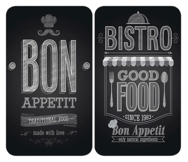 Set di 2 copri stufe in vetro, 52 x 30 cm Bon Appetit - Wenko