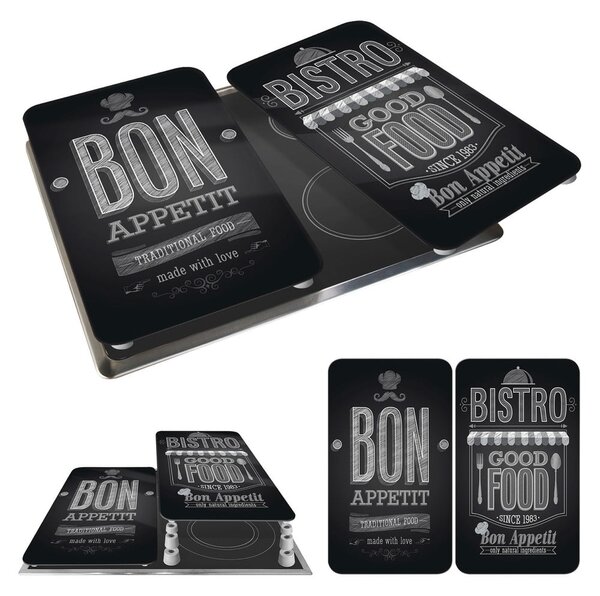 Set di 2 copri stufe in vetro, 52 x 30 cm Bon Appetit - Wenko