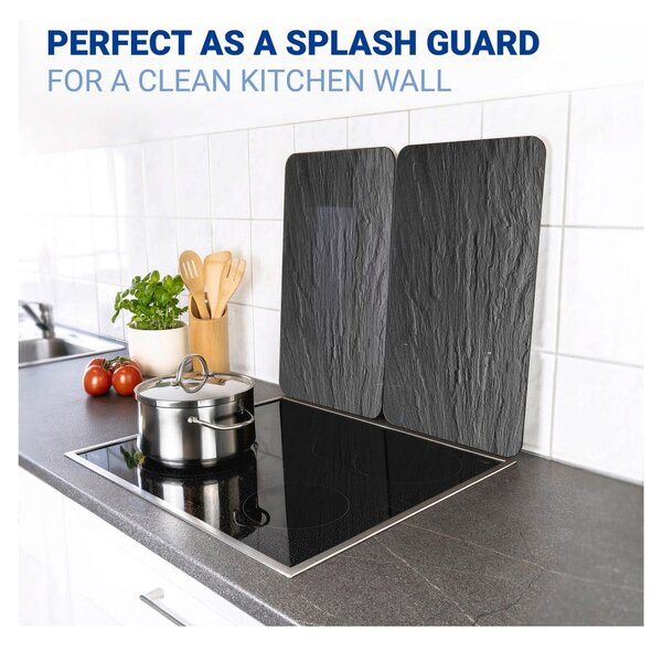 Set di 2 cappe da cucina in vetro con, 52 x 30 cm Slate - Wenko