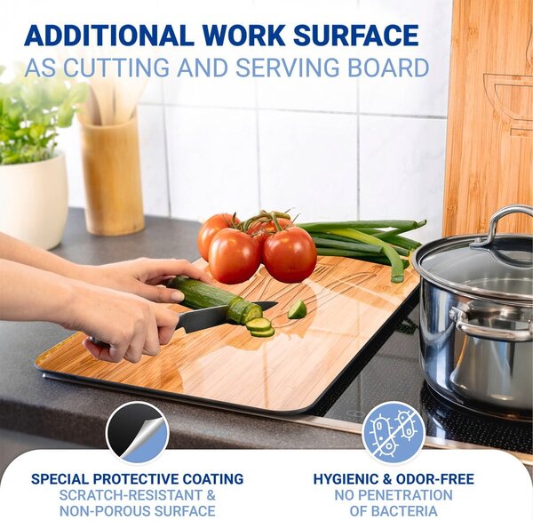 Set di 2 copri stufe in vetro, 52 x 30 cm Lunch - Wenko