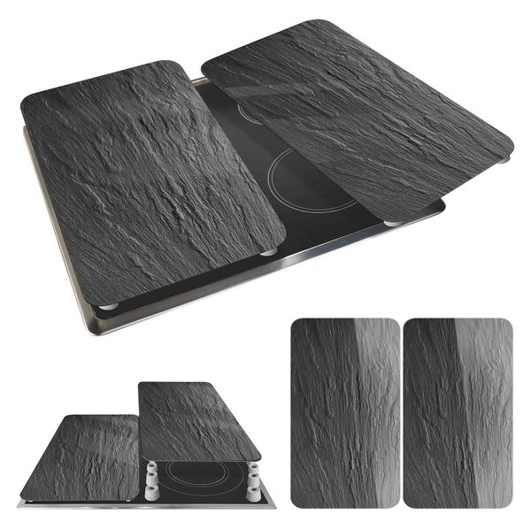 Set di 2 cappe da cucina in vetro con, 52 x 30 cm Slate - Wenko