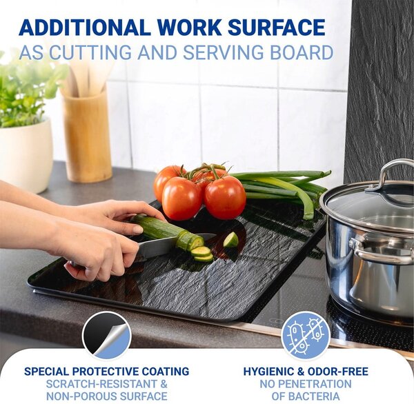 Set di 2 cappe da cucina in vetro con, 52 x 30 cm Slate - Wenko