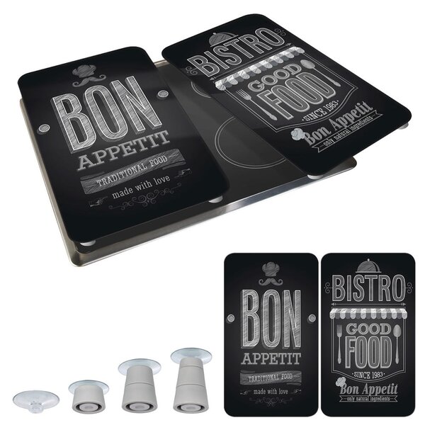 Set di 2 copri stufe in vetro, 52 x 30 cm Bon Appetit - Wenko