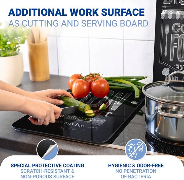 Set di 2 copri stufe in vetro, 52 x 30 cm Bon Appetit - Wenko