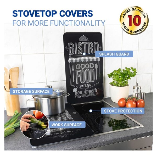 Set di 2 copri stufe in vetro, 52 x 30 cm Bon Appetit - Wenko
