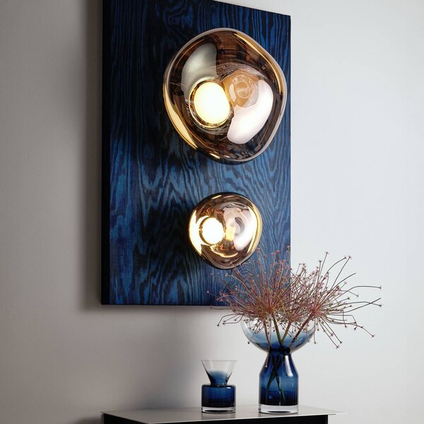 Tom Dixon Applique da parete di design Melt, dimmerabile, Bronzo / Ottone antico, Soggiorno / Sala da pranzo, Plastica, Design, Applique