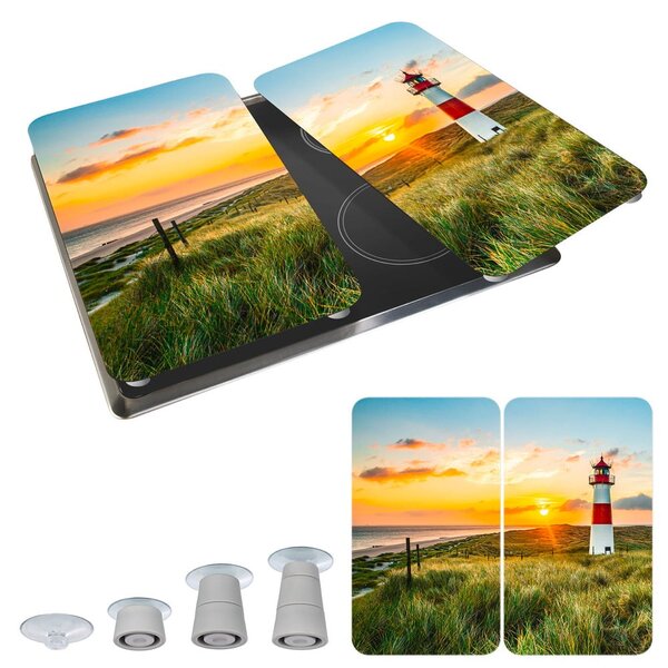 Set di 2 coperchi per stufe in vetro temperato 52x30 cm Lighthouse - Maximex