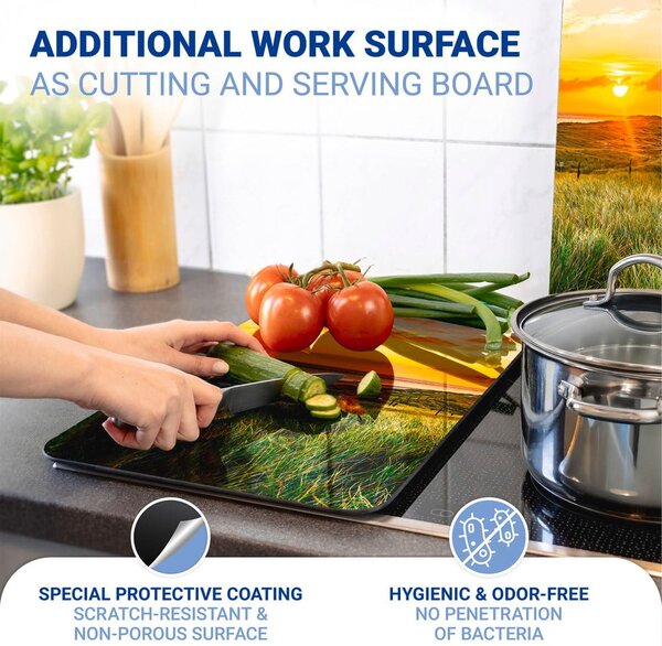 Set di 2 coperchi per stufe in vetro temperato 52x30 cm Lighthouse - Maximex